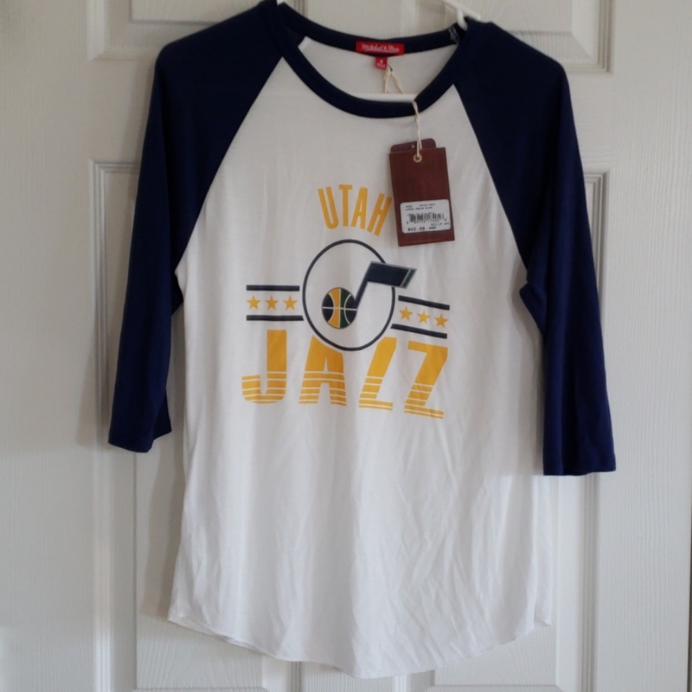 Utah Jazz baseball tee NWT